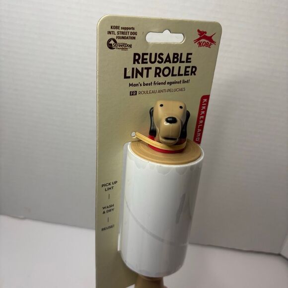 Kikkerland Kobe Lint Roller Reusable Dachshund Lint Roller Brown Dog NWT - Picture 2 of 6